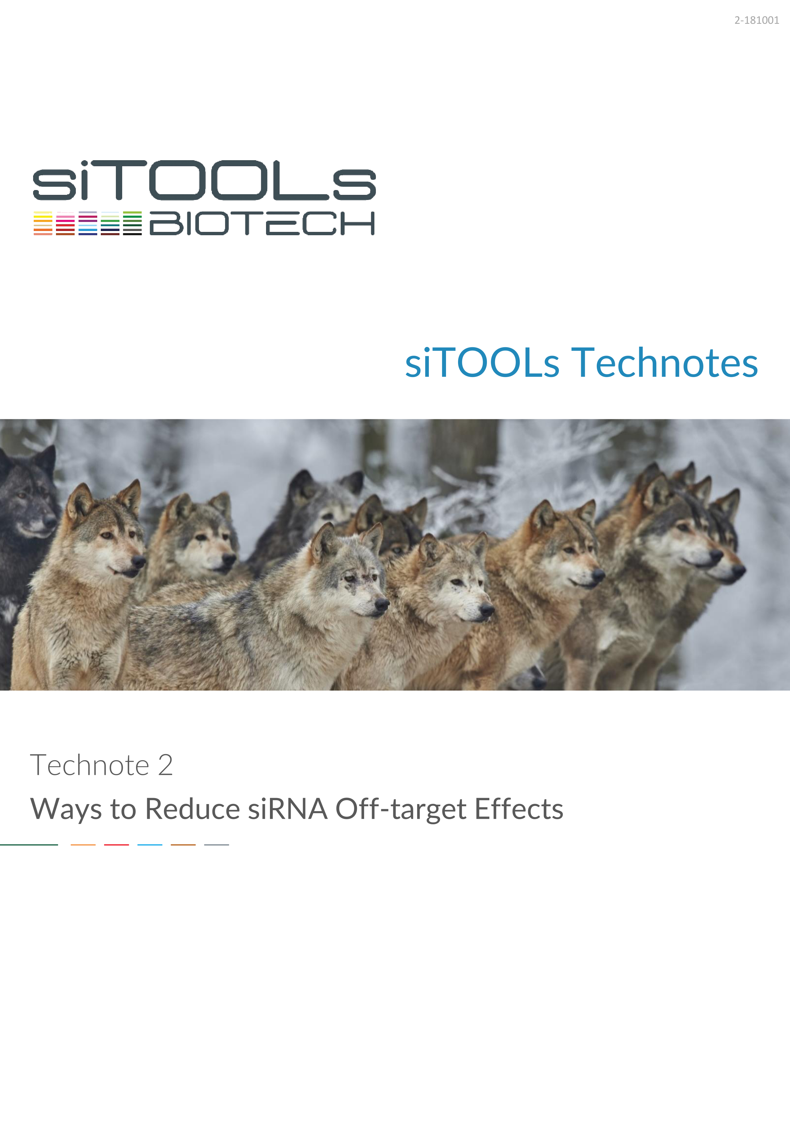 Technote 2-181001 - Ways to Reduce siRNA Off-target Effects